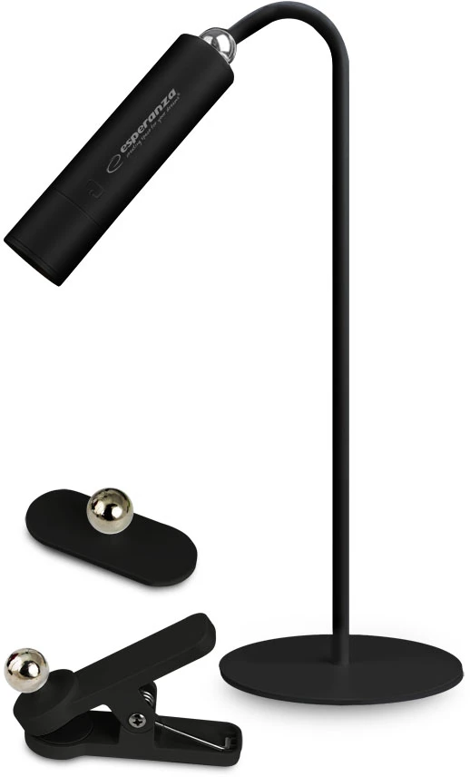 Esperanza ELD118K LED desk lamp 3in1 Juodas