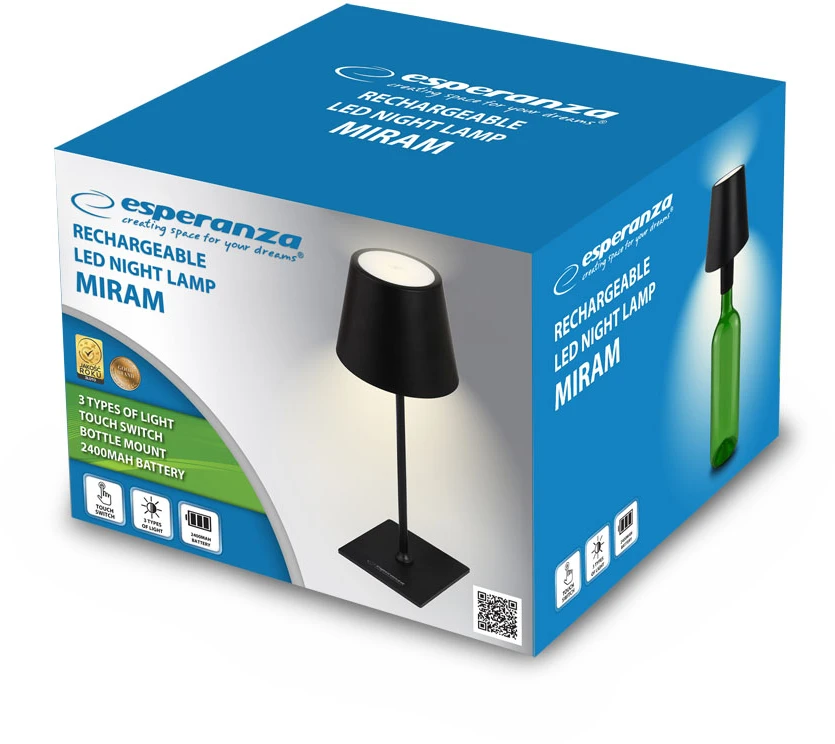 Esperanza ELD119K LED Desk Lamp Juodas