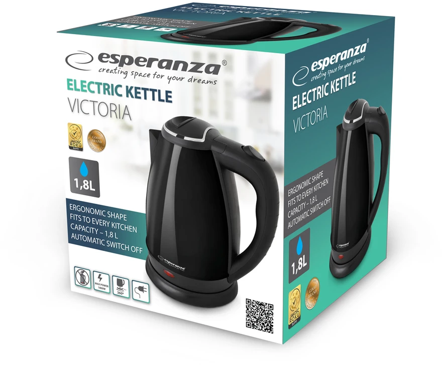 Elektrinis Virdulys - Esperanza EKK113K 1,8 L Juodas