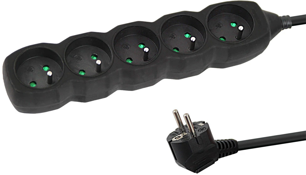 Esperanza ELK208K Power strip 5GN/3M Juodas