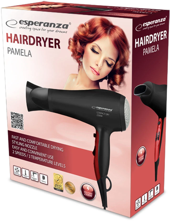 Plaukų džiovintuvas Esperanza EBH004K PAMELA 2200W