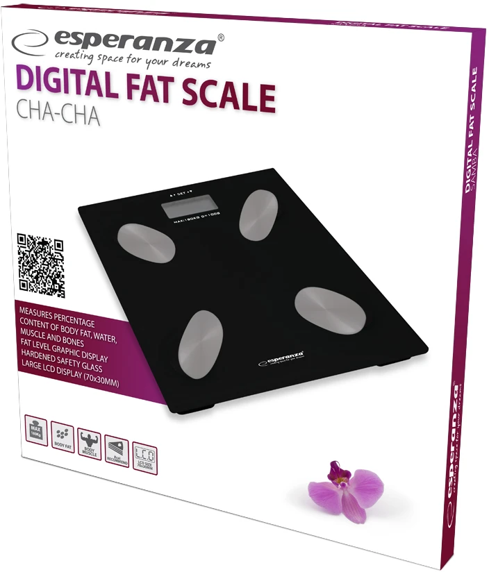 Esperanza EBS022K personal scale Electronic personal scale Square Juodas