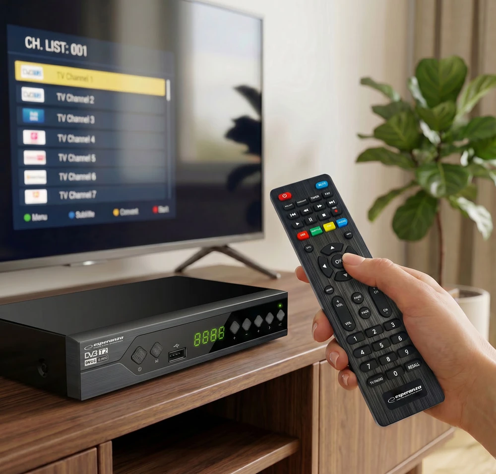 Esperanza EV107R TV set-top box Cable Juodas