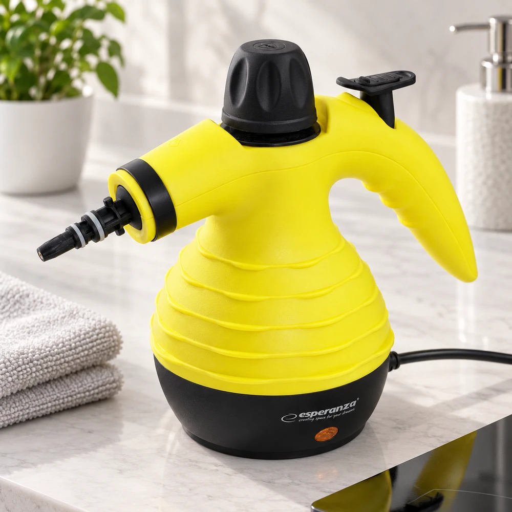 Nešiojamas Garų Valytuvas - Esperanza EHS001 900W, 0.35L, Geltonas