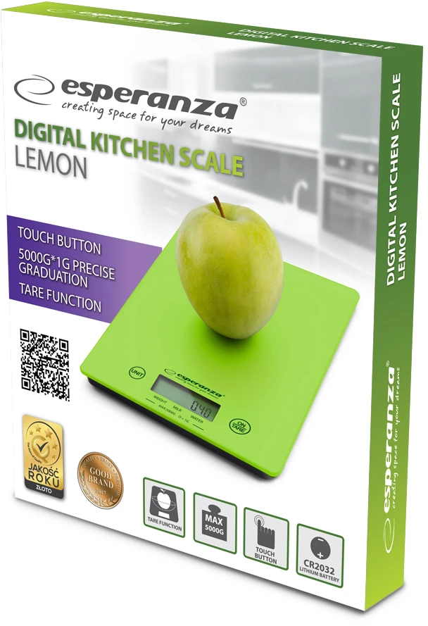 Virtuvinės svarstyklės ESPERANZA EKS002G LEMON