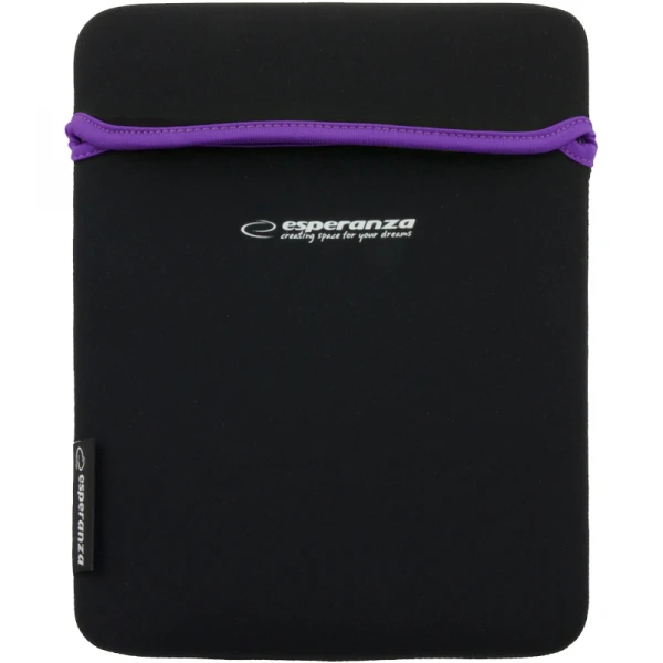 Planšetės dėklas Esperanza Neoprene ET172V, 9.7", juoda/violetinė, 9.7'' planšetiniams kompiuteriams