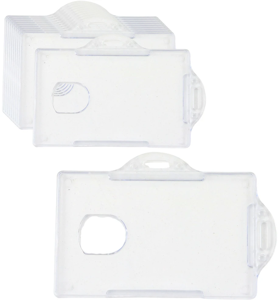 Lean Plastikinis horizontalus ID kortelių dėklas, 10x7 cm