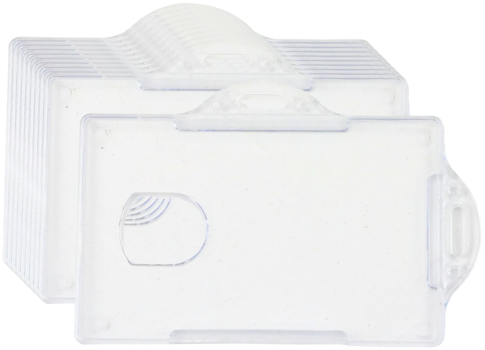 Lean Plastikinis horizontalus ID kortelių dėklas, 10x7 cm