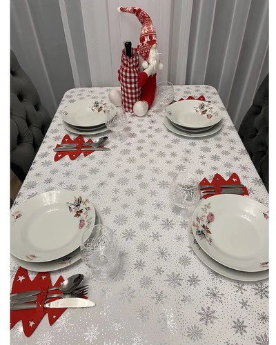 RUHHY stalo įrankių dėklas - raudonos Kalėdų eglutės, 12 vnt.