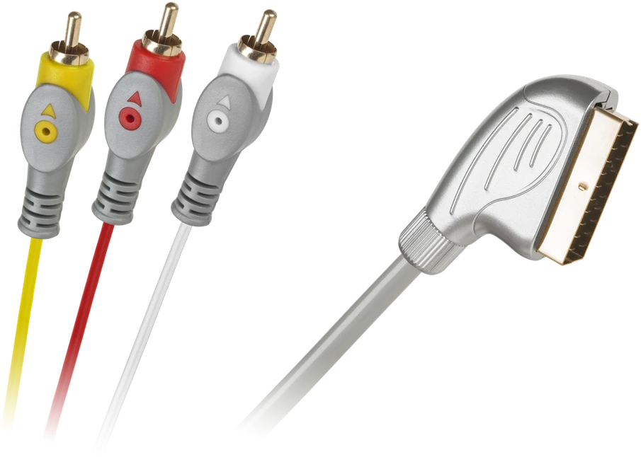 Oem Euro-3RCA kabelis 1.5 m sidabro ašaros lizdinė plokštelė