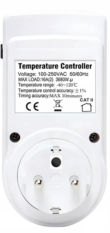 Eurokomp Termostat su gniazdem 230V E6185