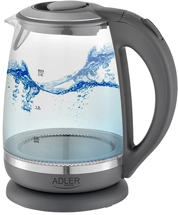 Adler | Virdulys | AD 1286 | Standard | 2200 W | 2 L | Plastic/Glass | 360° rotational base | Pilkas