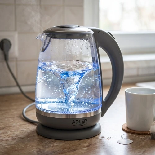 Adler | Virdulys | AD 1286 | Standard | 2200 W | 2 L | Plastic/Glass | 360° rotational base | Pilkas
