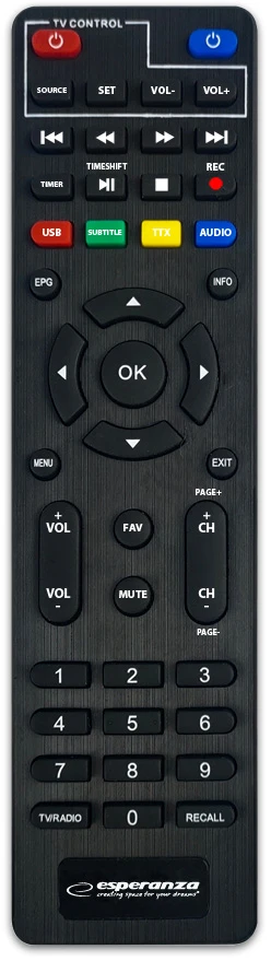 „EV111P Esperanza“ skaitmeninis imtuvas / dekoderis DVB-T2 H.265 / HEVC EV111P