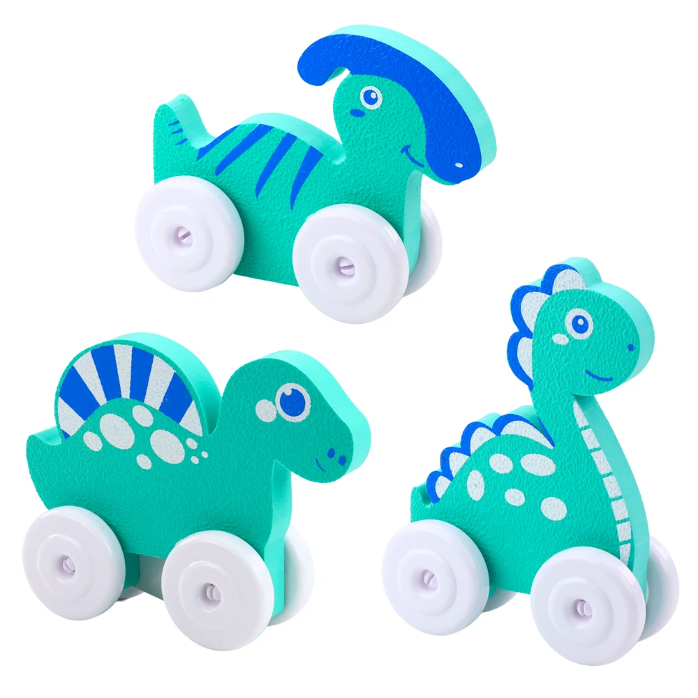 Lean Toys Spalvingi dinozaurai su ratukais