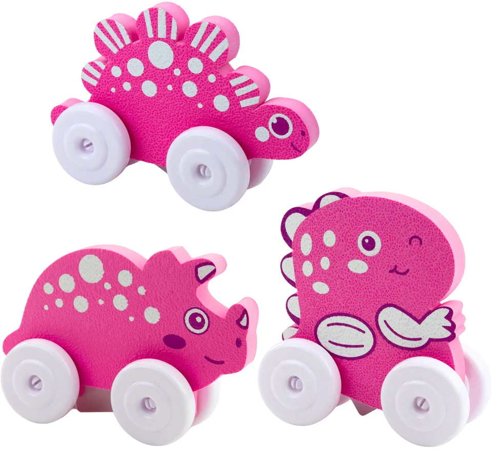 Lean Toys Spalvingi dinozaurai su ratukais