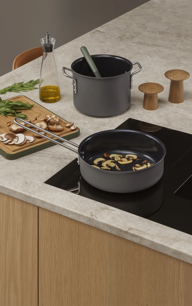 Eva Trio - Pilkas Line Sauté Pan - Pilka - 24 cm