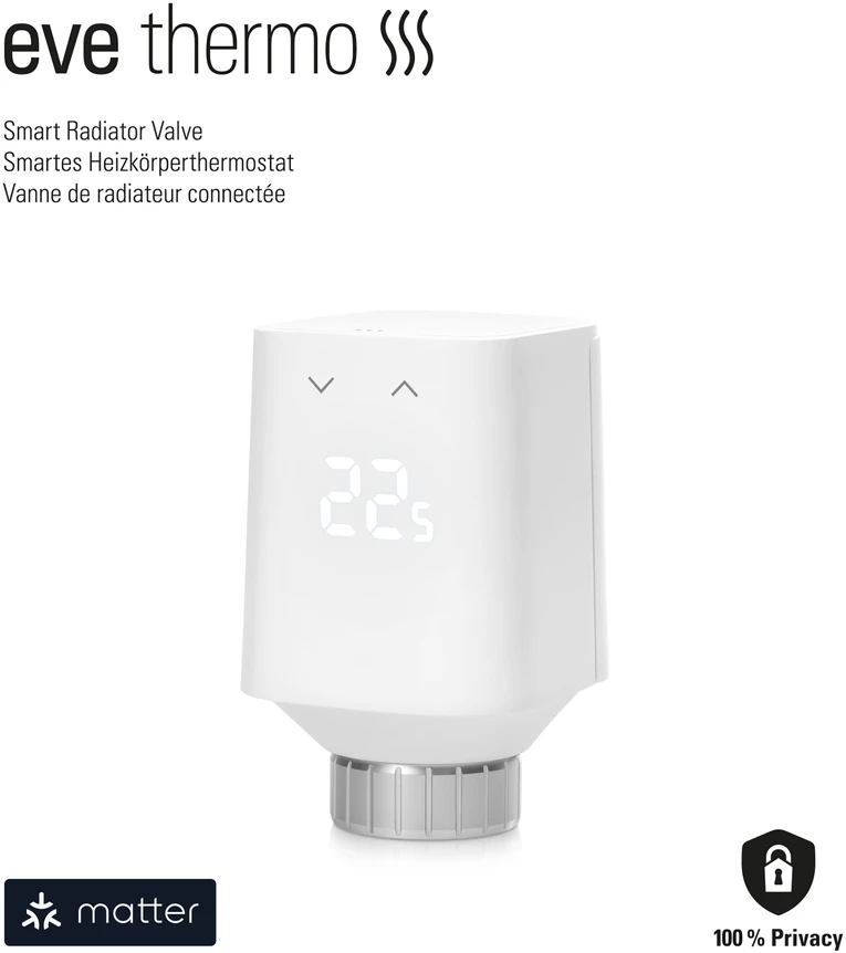 Eve Systems Eve Home „Eve Thermo“ – išmanusis radiatoriaus vožtuvas („Matter“, 5-oji karta)
