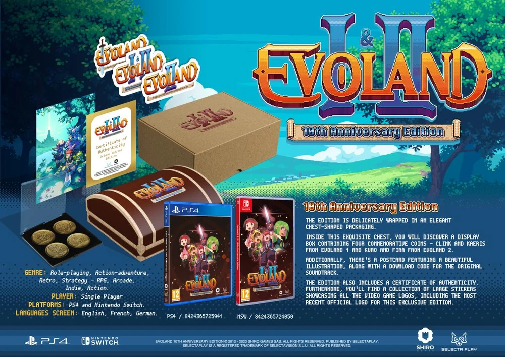 Selecta Play „Evoland 1“ ir „2“ – 10-mečio jubiliejaus leidimas – „PlayStation 4“