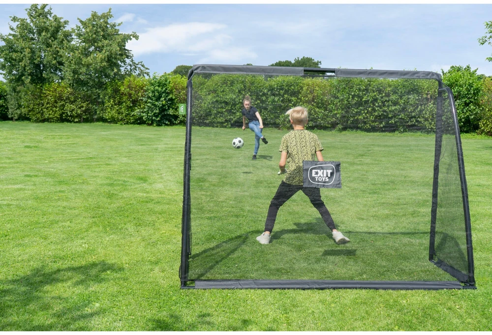 Mobilūs futbolo vartai su atmušimo sienelė Exit Coppa 220x170x80cm