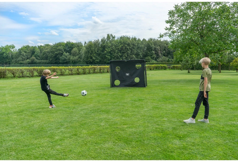 Mobilūs futbolo vartai su atmušimo sienelė Exit Coppa 220x170x80cm