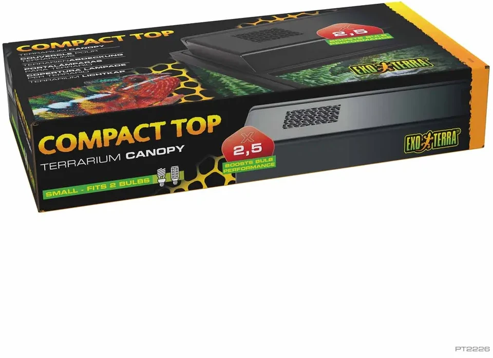 Exo Terra - RAMP EXOTERRA kompaktiškas stogelis 2 lemputėms - 45 x 20 x 9 cm