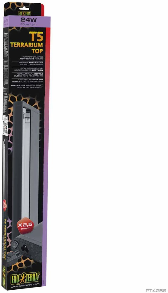 Exoterra Exo Terra T5 terariumo viršutinis UVB šviestuvas ropliams - 60 cm / 24" / 24W