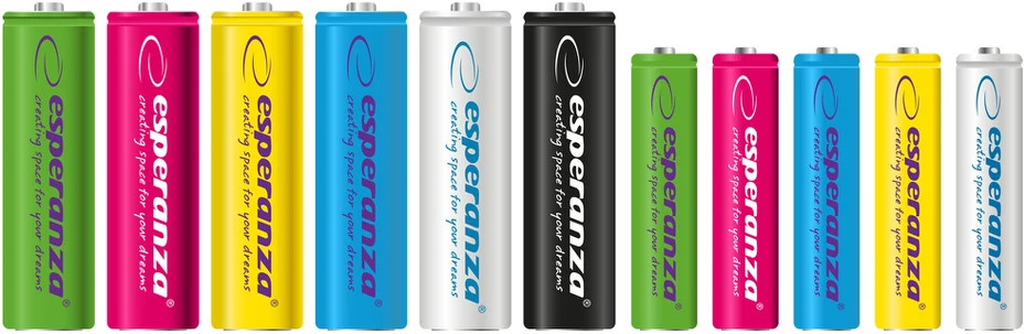 EZA103W Esperanza įkraunamos Ni-MH AA 2000 mAh baterijos, 2 vnt. baltos