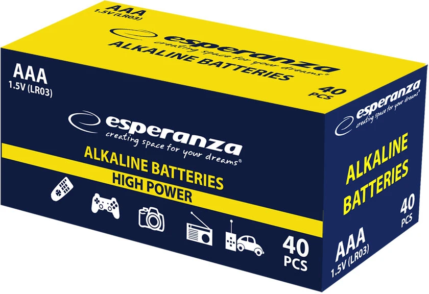 EZB117 Esperanza šarminės baterijos AAA, 4 vnt. pakuotėje