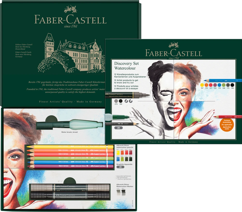 Meninės Priemonės - Faber Castell FC-117520 12-Vnt. Akvareliniai Pieštukai