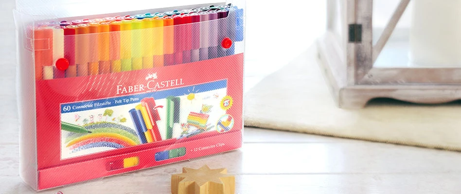 Flomasteriai Faber-Castell Connector felt-tip, 60 spalvų