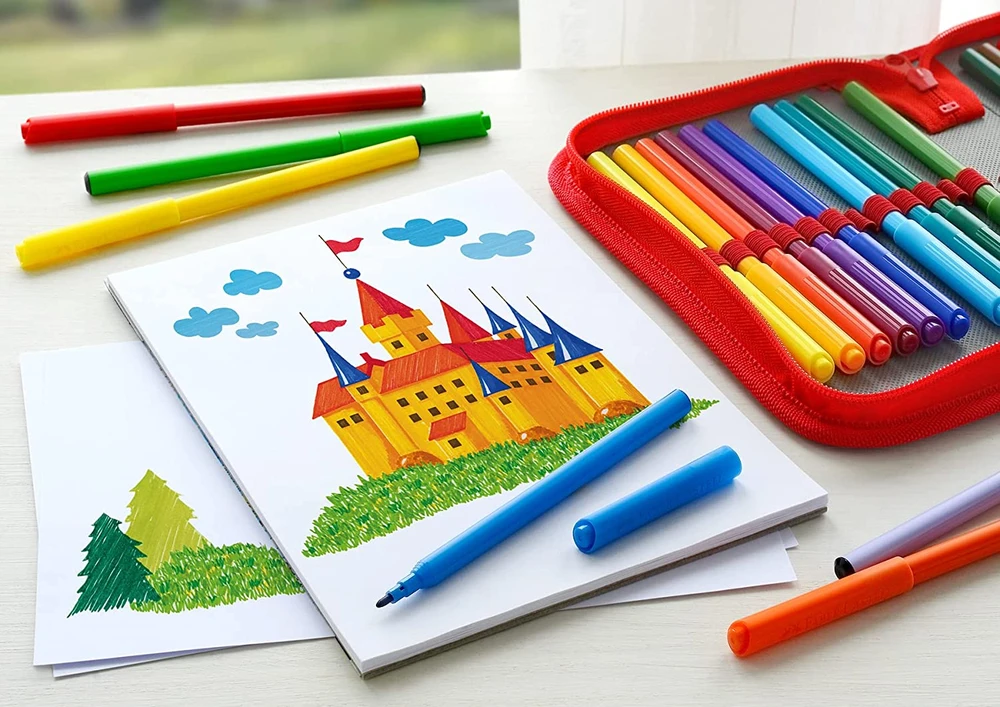 Flomasteriai Faber-Castell Castle Cardboardbox, 50 spalvų