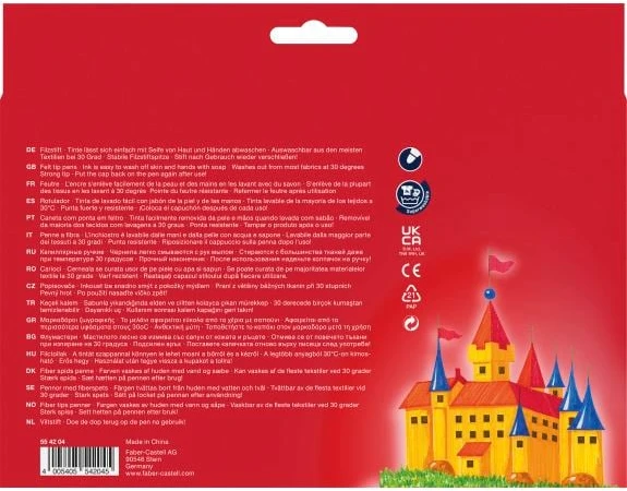 Flomasteriai Faber-Castell Castle Cardboardbox, 50 spalvų