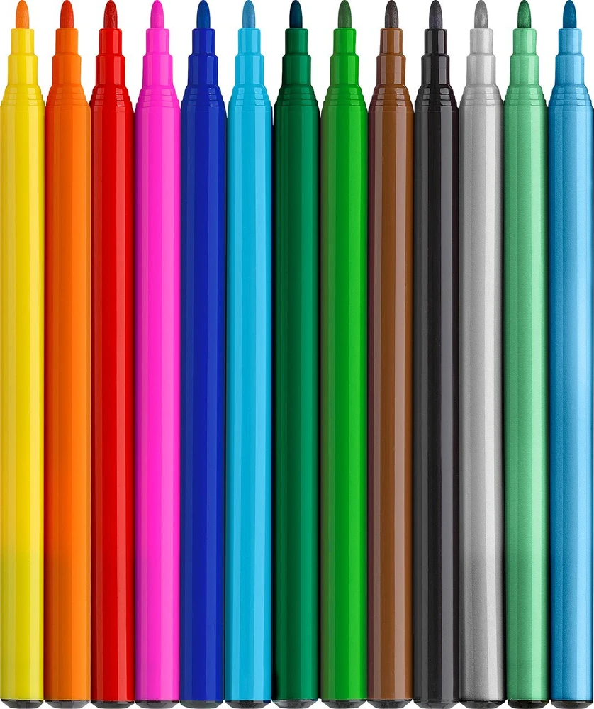 Spigen Faber-Castell - Flomasteriai su dinozaurų simbolika, 10 + 3 su lipdukais (554214)