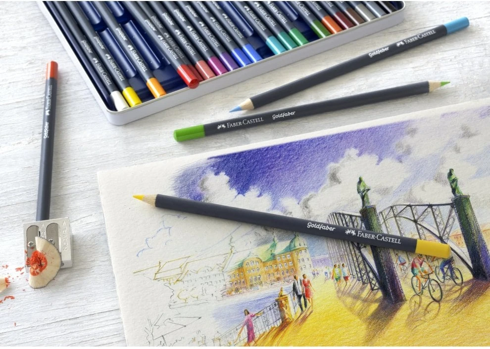 Spalvoti pieštukai Faber-Castell Goldfaber Creative Studio, 48 spalvos