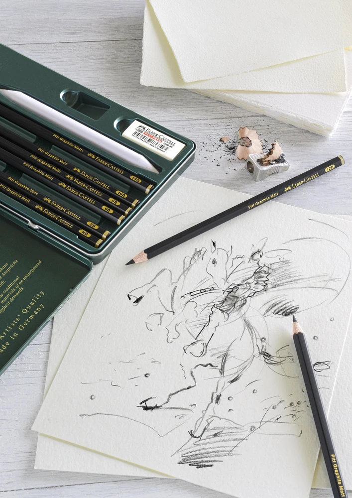 Pieštukų rinkinys Faber-Castell Pitt Graphite Matt, 11 dalių