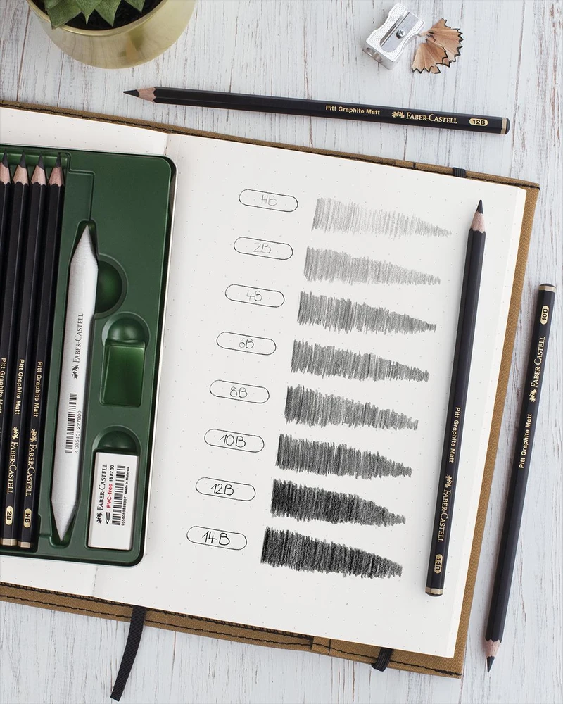 Pieštukų rinkinys Faber-Castell Pitt Graphite Matt, 11 dalių