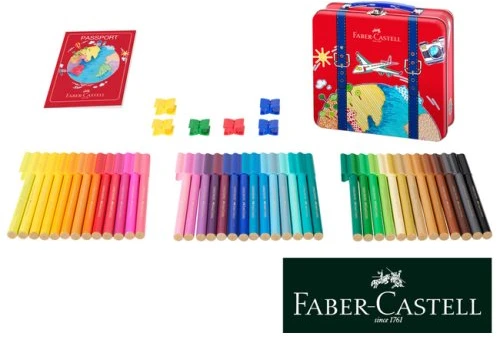 Flomasteriai Faber-Castell Connector, 40 spalvų