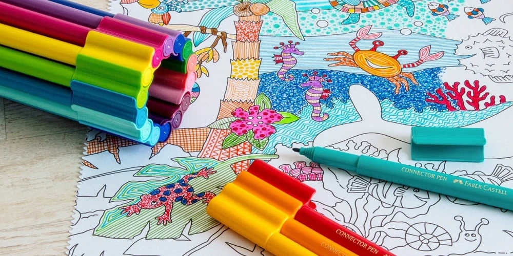 Flomasteriai Faber-Castell Connector felt-tip, 80 spalvų