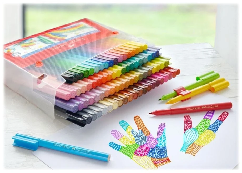 Flomasteriai Faber-Castell Connector felt-tip, 80 spalvų