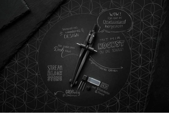 Faber-Castell - Kompasas - Greito nustatymo srautas, Blackstone (174530)