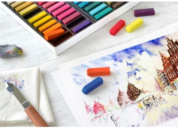 Pastelinės kreidelės Faber-Castell Creative Studio, 48 spalvų
