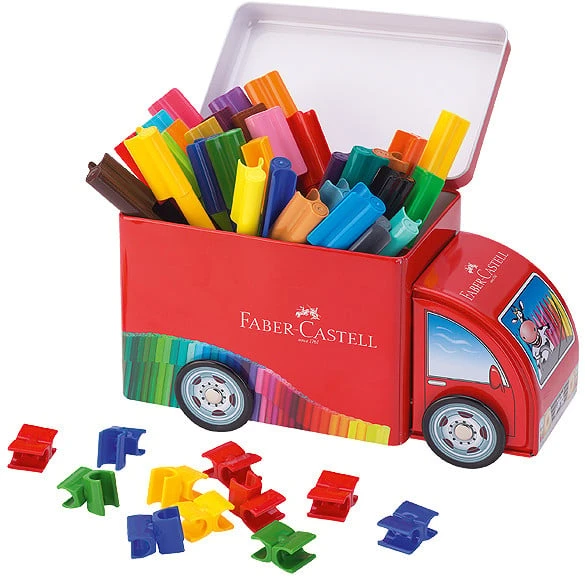 Flomasteriai Faber-Castell CONNECTOR Truck, 33 spalvos
