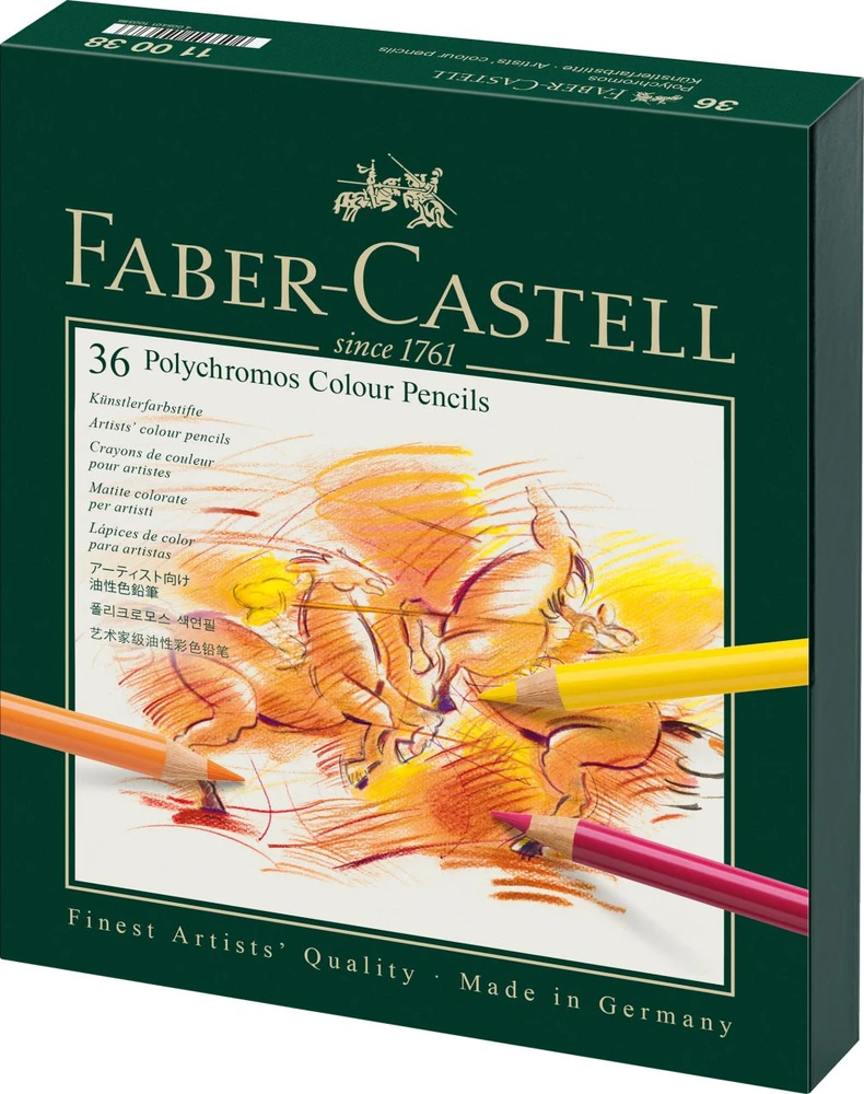 Spalvoti pieštukai Faber-Castell Polychromos, 36 spalvų