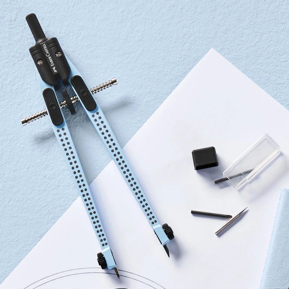 Skriestuvas Faber-Castell Grip, melsvos spalvos