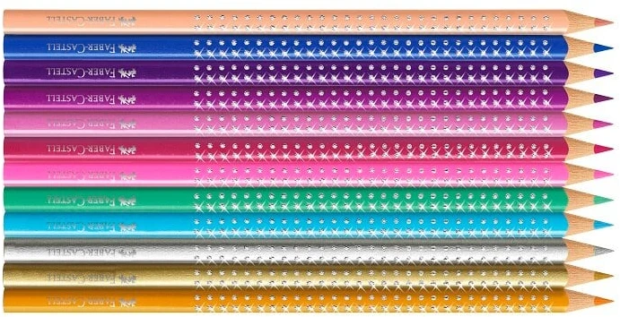 Spalvoti pieštukai Faber-Castell Sparkle, 12 spalvų