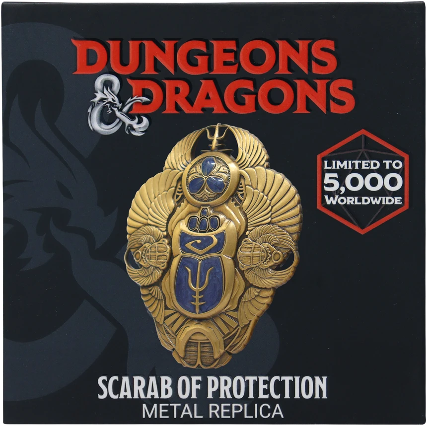 Fanatik „Dungeons Dragons“ riboto leidimo „Scarab of Protection“ replika