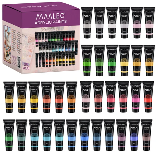 Acrylic paints 20ml - 36 pcs Maaleo