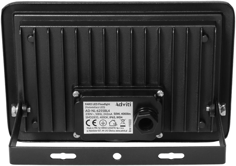 Orno FARO LED prožektorius 50W, 4000lm, IP65, 4000K, aliuminis + stiklas