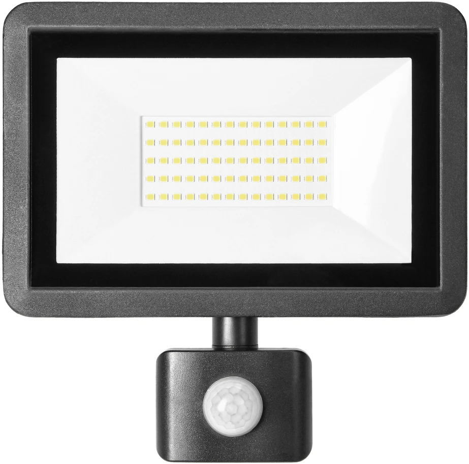 Orno FARO S LED prožektorius su PIR 50W, 4000lm, IP44, 4000K, aliuminis + stiklas